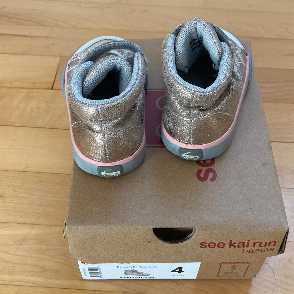 See Kai Run Kids Sneakers Belmont II rose gold size 4 - Picture 4 of 6